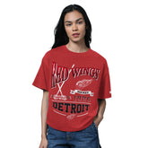 Detroit Red Wings - Starter Women's Oversized Hall of Fame T-Shirt Heather Red