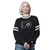 Philadelphia Flyers - Starter Women's Rally Fleece Cropped Sweatshirt Black