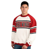 Detroit Red Wings - Starter Male Adult Defense Fleece Crewneck Sweatshirt White