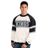 Los Angeles Kings - Starter Male Adult Defense Fleece Crewneck Sweatshirt White