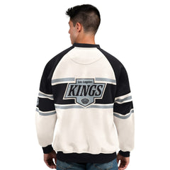 Los Angeles Kings - Starter Male Adult Defense Fleece Crewneck Sweatshirt White