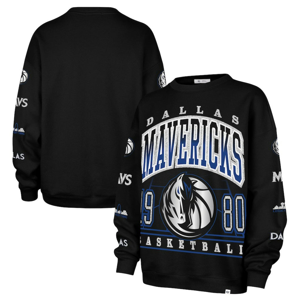 47 brand - Dallas Mavericks '47 Women's 2025/26 City Edition Go Big Oversized Sweatshirt - Black