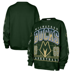 47 brand - Milwaukee Bucks '47 Women's 2025/26 City Edition Go Big Oversized Sweatshirt - Hunter Green