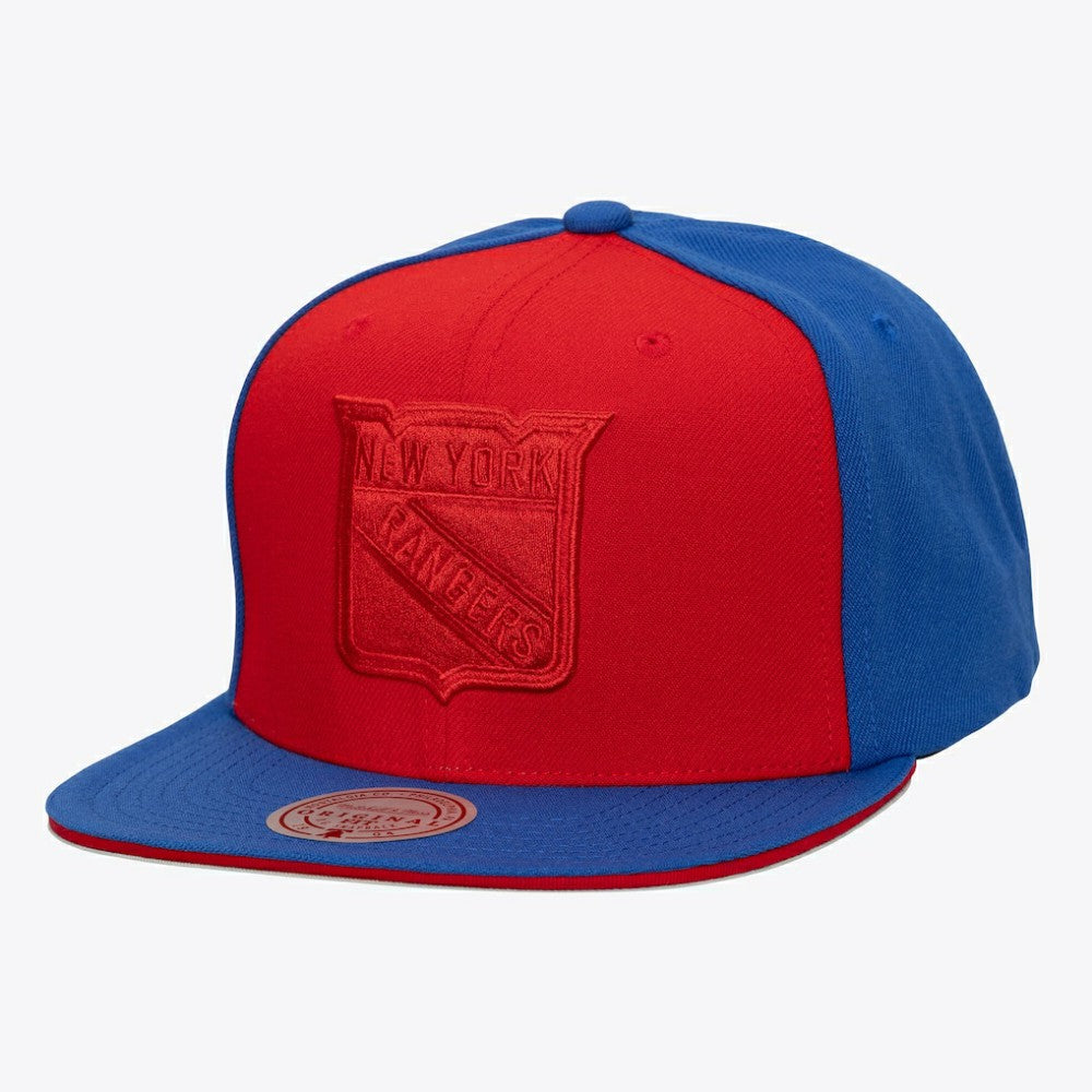 New York Rangers Mitchell & Ness Color Pop Snapback Hat Red/Blue