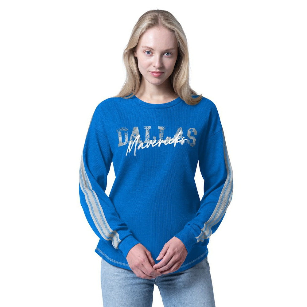 NBA - Dallas Mavericks G-III 4Her by Carl Banks Women's Advantage Tri-Blend Long Sleeve T-Shirt - Blue