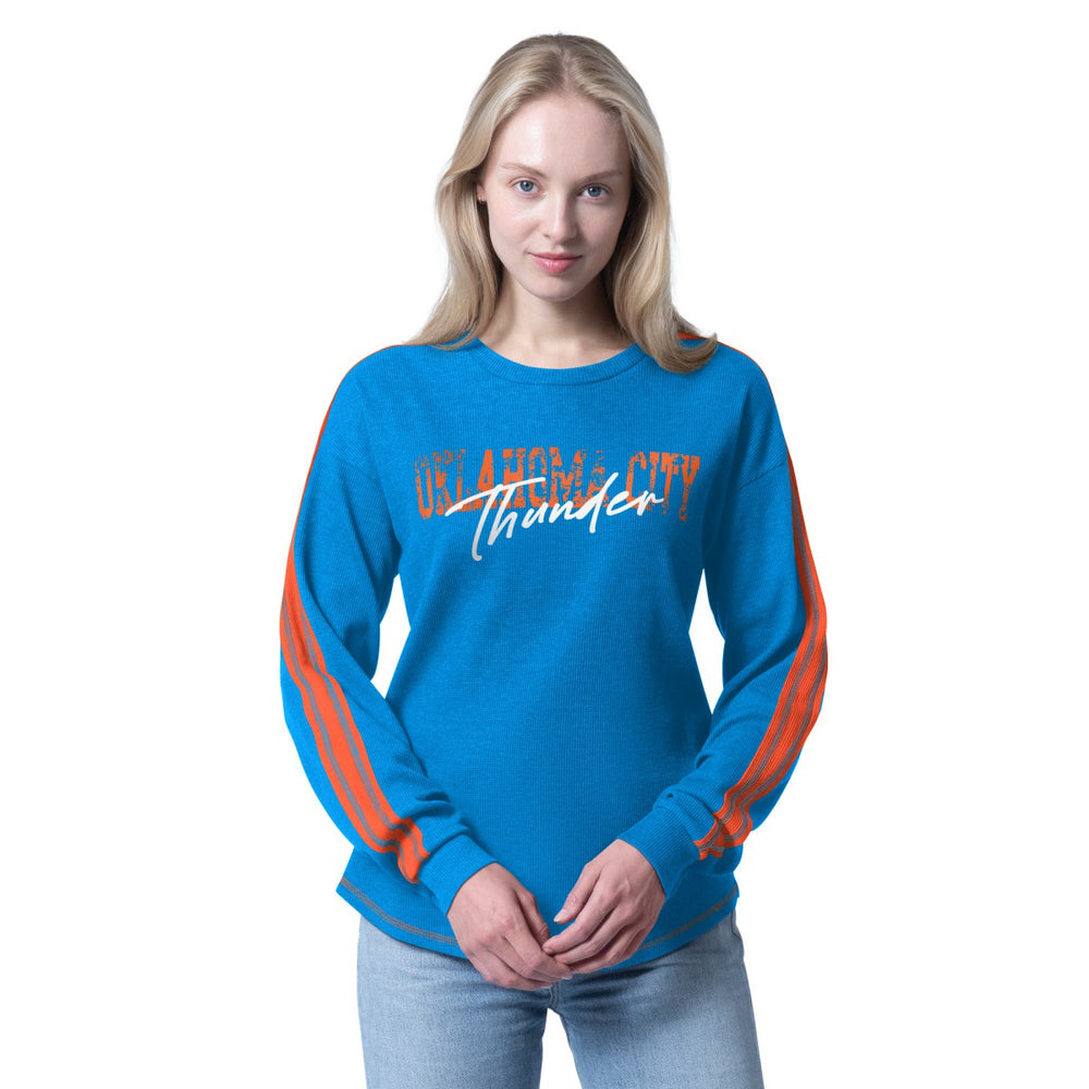 NBA - Oklahoma City Thunder G-III 4Her by Carl Banks Women's Advantage Tri-Blend Long Sleeve T-Shirt - Heather Blue