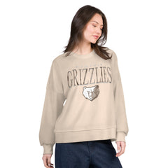 NBA - Memphis Grizzlies G-III 4Her by Carl Banks Women's Oversized Vet II Sweatshirt - Natural