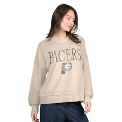 NBA - Indiana Pacers G-III 4Her by Carl Banks Women's Oversized Vet II Sweatshirt - Natural