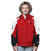 NBA - Chicago Bulls Starter Youth All Time Pro Jr. Full-Zip Hoodie Jacket - Red/Black