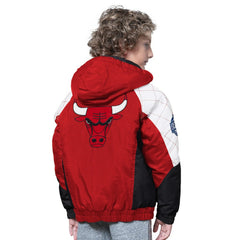 NBA - Chicago Bulls Starter Youth All Time Pro Jr. Full-Zip Hoodie Jacket - Red/Black