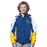 NBA - Golden State Warriors Starter Youth All Time Pro Jr. Full-Zip Hoodie Jacket - Royal/Gold