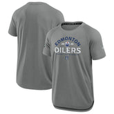 Edmonton Oilers - Fanatics 2025 Stanley Cup Playoffs Authentic Pro Rink Performance T-Shirt Heather Gray