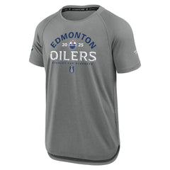 Edmonton Oilers - Fanatics 2025 Stanley Cup Playoffs Authentic Pro Rink Performance T-Shirt Heather Gray