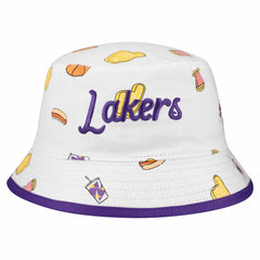 New Era - Los Angeles Lakers Team Cheer Reversible Bucket Hat - White