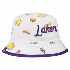 New Era - Los Angeles Lakers Team Cheer Reversible Bucket Hat - White