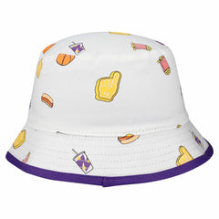 New Era - Los Angeles Lakers Team Cheer Reversible Bucket Hat - White