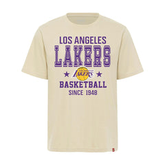NBA - Los Angeles Lakers Sportiqe Unisex Duke Premium T-Shirt - Cream
