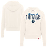 NBA - Minnesota Timberwolves Sportiqe Women's Ava Boxy Tri-Blend Pullover Hoodie - Cream