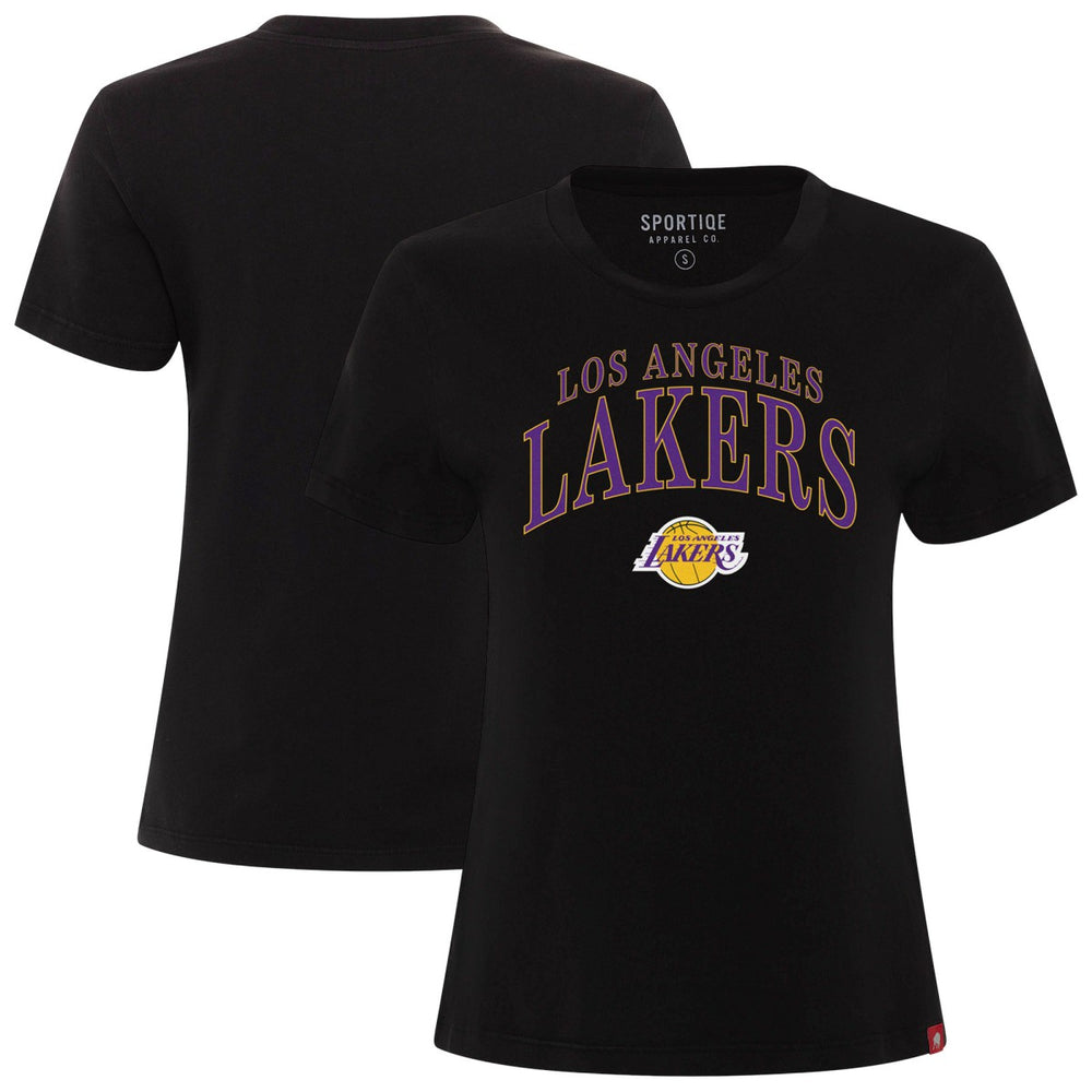 NBA - Los Angeles Lakers Sportiqe Women's Arcadia Boxy T-Shirt - Black
