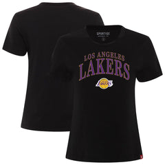 NBA - Los Angeles Lakers Sportiqe Women's Arcadia Boxy T-Shirt - Black
