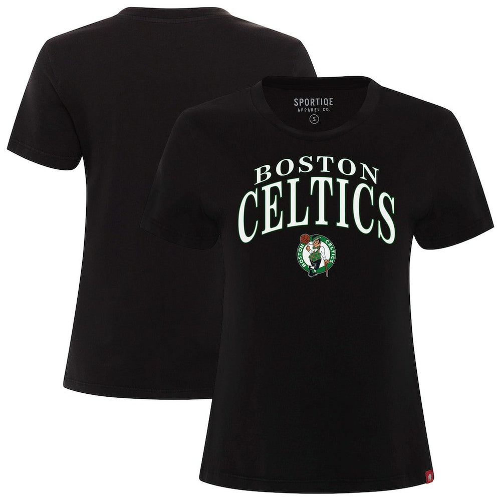 NBA - Boston Celtics Sportiqe Women's Arcadia Boxy T-Shirt - Black
