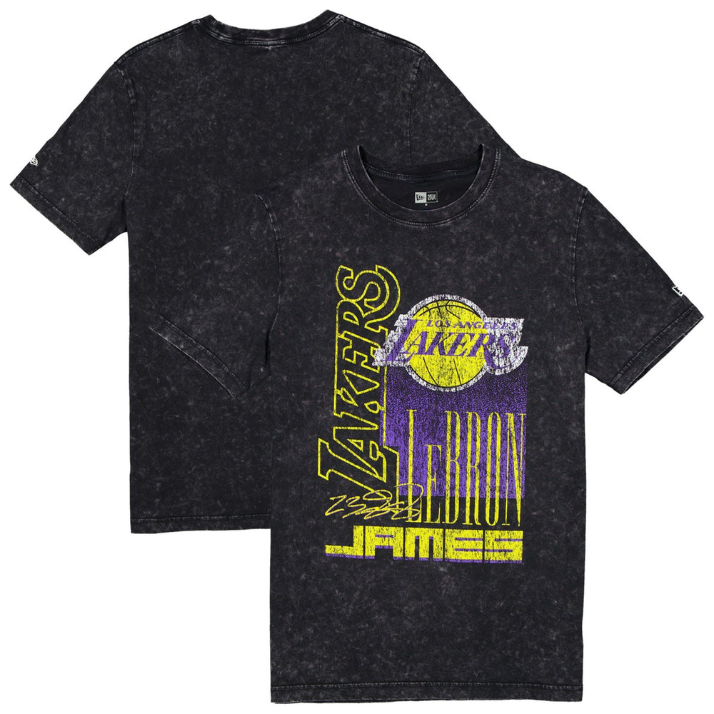 New Era - LeBron James Los Angeles Lakers Full Court Press Mineral Wash Player T-Shirt - Black