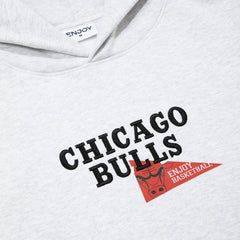 NBA - Enjoy Basketball x Chicago Bulls Unisex Hoop Enthusiast Capsule Collection Pullover Hoodie - Heather Gray