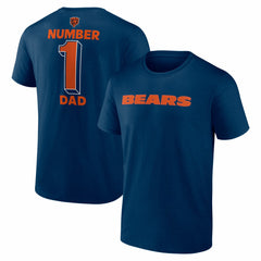 Chicago Bears #1 Dad Jersey T-Shirt Navy - NFL