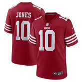 Mac Jones San Francisco 49ers Team Game Jersey Scarlet - Nike