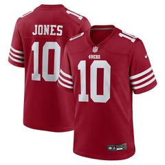 Mac Jones San Francisco 49ers Team Game Jersey Scarlet - Nike