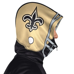 New Orleans Saints Pro Player Helmet Full-Zip Hooded Track Jacket Black/Gold - NFL