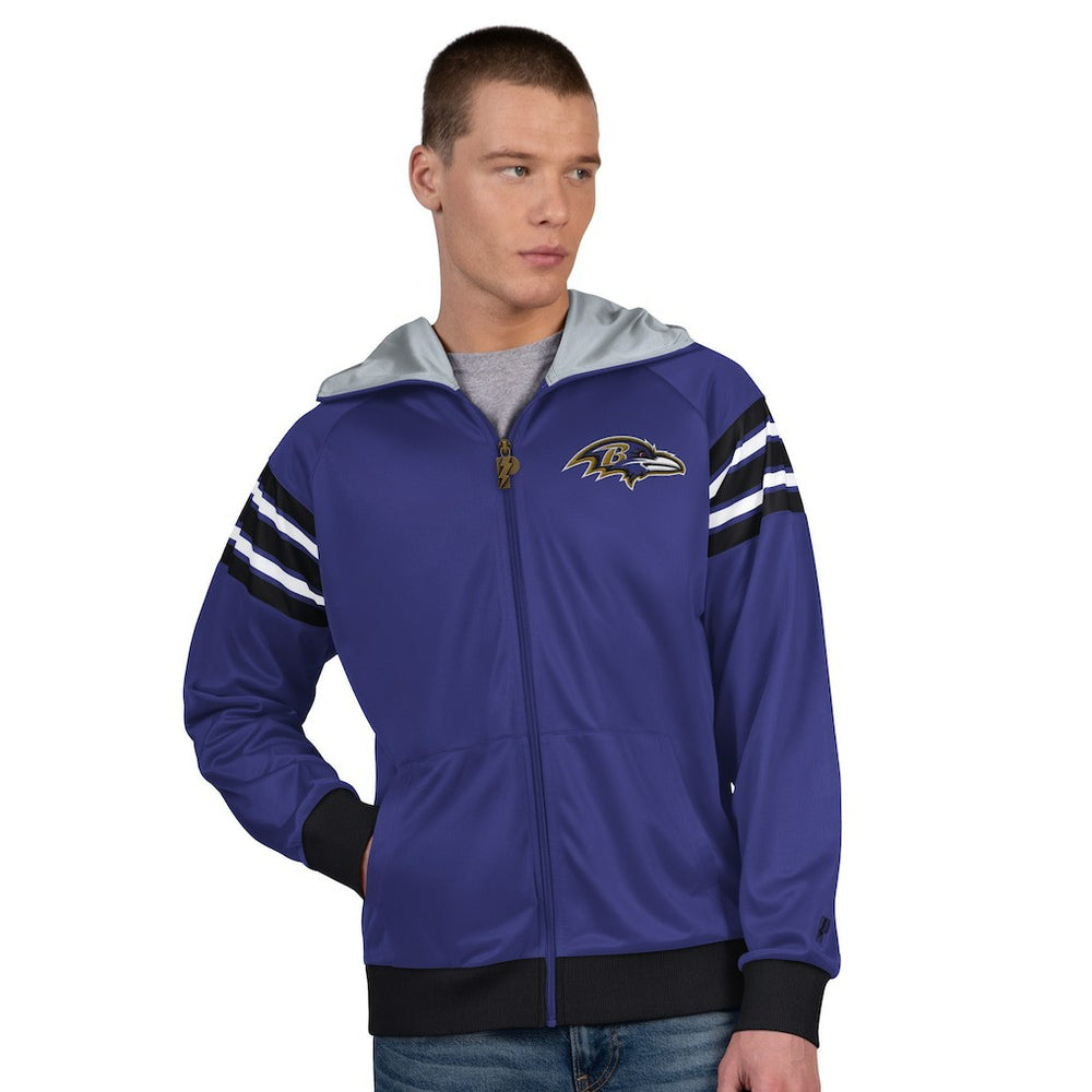 Baltimore Ravens Pro Player Helmet Full-Zip Hooded Track Jacket Purple/Black - NFL