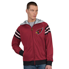 Arizona Cardinals Pro Player Helmet Full-Zip Hooded Track Jacket Cardinal/White - NFL