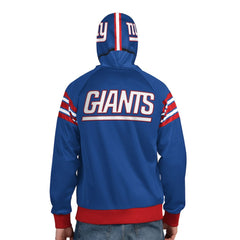 New York Giants Pro Player Helmet Full-Zip Hooded Track Jacket Royal/Red - NFL