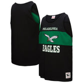 Philadelphia Eagles Retro Colorblock Tank Top Black - Mitchell & Ness