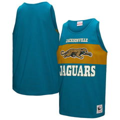 Jacksonville Jaguars Retro Colorblock Tank Top Teal - Mitchell & Ness