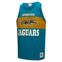 Jacksonville Jaguars Retro Colorblock Tank Top Teal - Mitchell & Ness