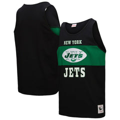New York Jets Retro Colorblock Tank Top Black - Mitchell & Ness