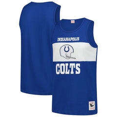 Indianapolis Colts Retro Colorblock Tank Top Royal - Mitchell & Ness