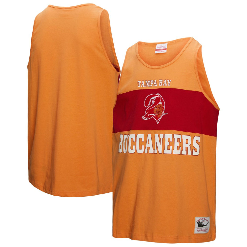 Tampa Bay Buccaneers Retro Colorblock Tank Top Orange - Mitchell & Ness