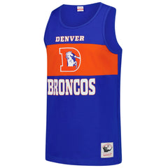 Denver Broncos Retro Colorblock Tank Top Royal - Mitchell & Ness