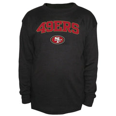 San Francisco 49ers Big & Tall Thermal Long Sleeve Crew Neck T-Shirt Black - Fanatics