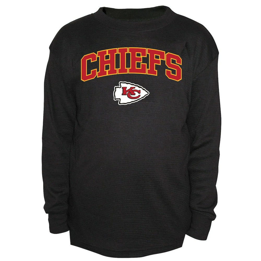Kansas City Chiefs Big & Tall Thermal Long Sleeve Crew Neck T-Shirt Black - Fanatics