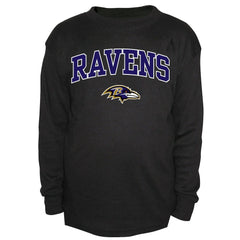 Baltimore Ravens Big & Tall Thermal Long Sleeve Crew Neck T-Shirt Black - Fanatics