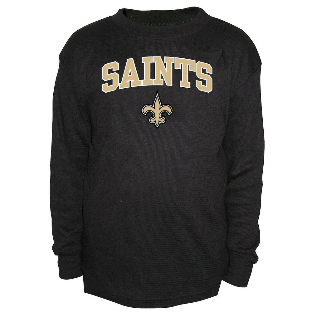 New Orleans Saints Big & Tall Thermal Long Sleeve Crew Neck T-Shirt Black - Fanatics