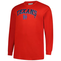 Houston Texans Big & Tall Throwback Thermal Long Sleeve T-Shirt Red - Fanatics