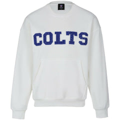 Indianapolis Colts Cuce Women's Chenille Jeweled Sweatshirt White - NFL