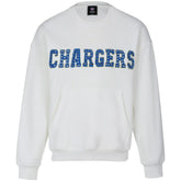 Los Angeles Chargers Cuce Women's Chenille Jeweled Sweatshirt White - NFL