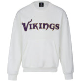 Minnesota Vikings Cuce Women's Chenille Jeweled Sweatshirt White - NFL