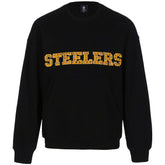 Pittsburgh Steelers Cuce Women's Chenille Jeweled Sweatshirt Black - NFL